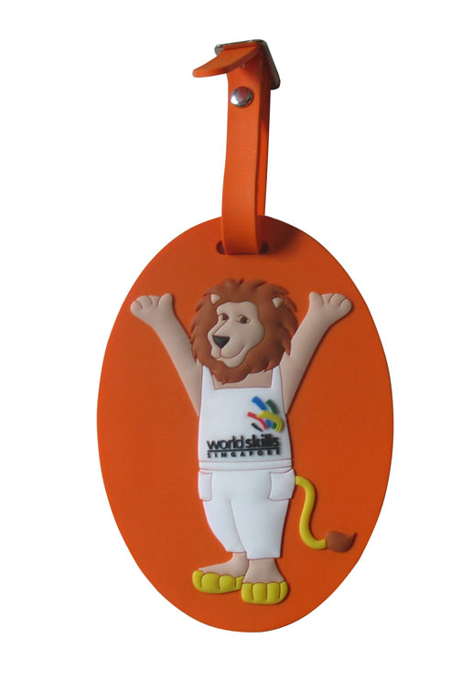 Round Soft Rubber Luggage Tag