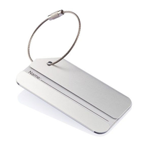 Aluminium Luggage Tag with Ring