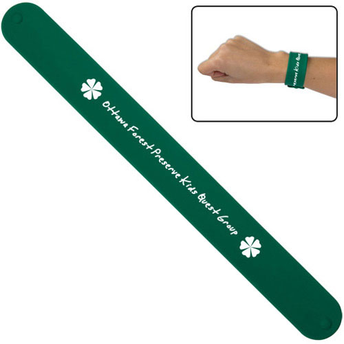Silicone Custom Printed Logo Snap Bracelet