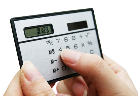 Printed Solar Calculator
